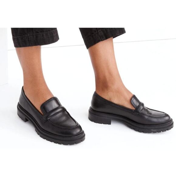 Madewell Shoes - MADEWELL The Bradley Lugsole Loafer Genuine Leather Platform Size 9 (NG674)